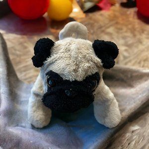 Ganz Webkinz Pug Puppy Dog Plush Stuffed Animal Beige Tan Beanbag HM105 NO CODE